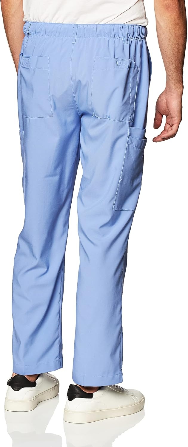 image:imageWink W123 Mens Flat Front Cargo Scrub PantCeil Blue
