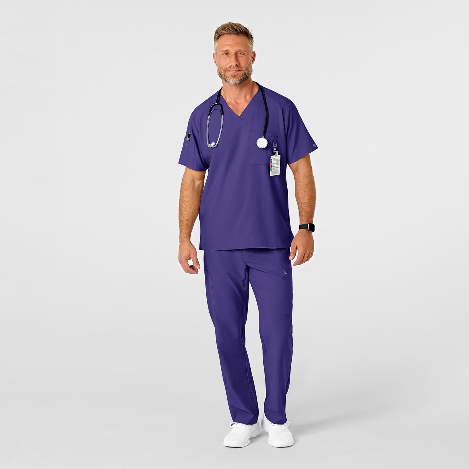 image:imageWink W123 Mens Flat Front Cargo Scrub PantGrape