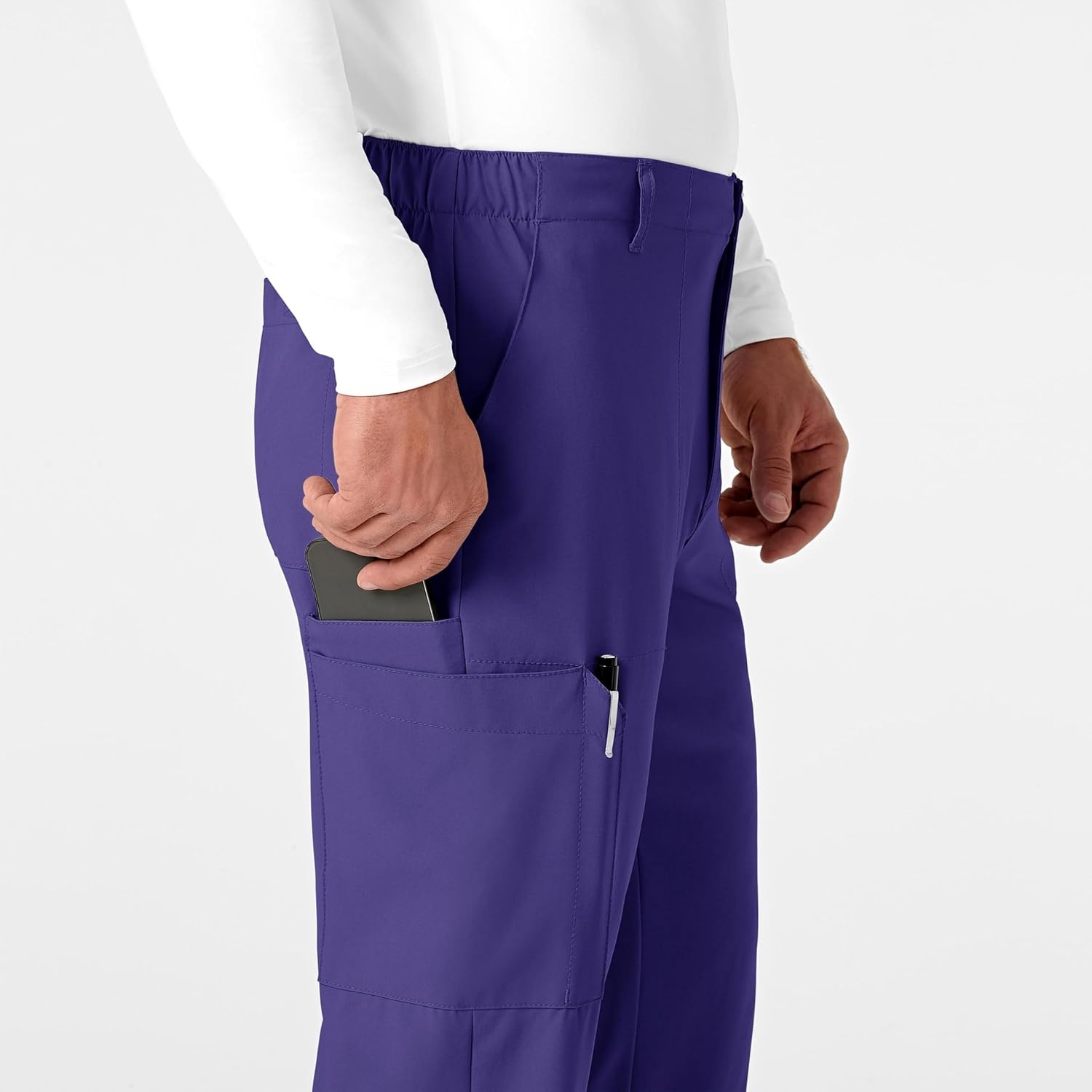 image:imageWink W123 Mens Flat Front Cargo Scrub PantGrape