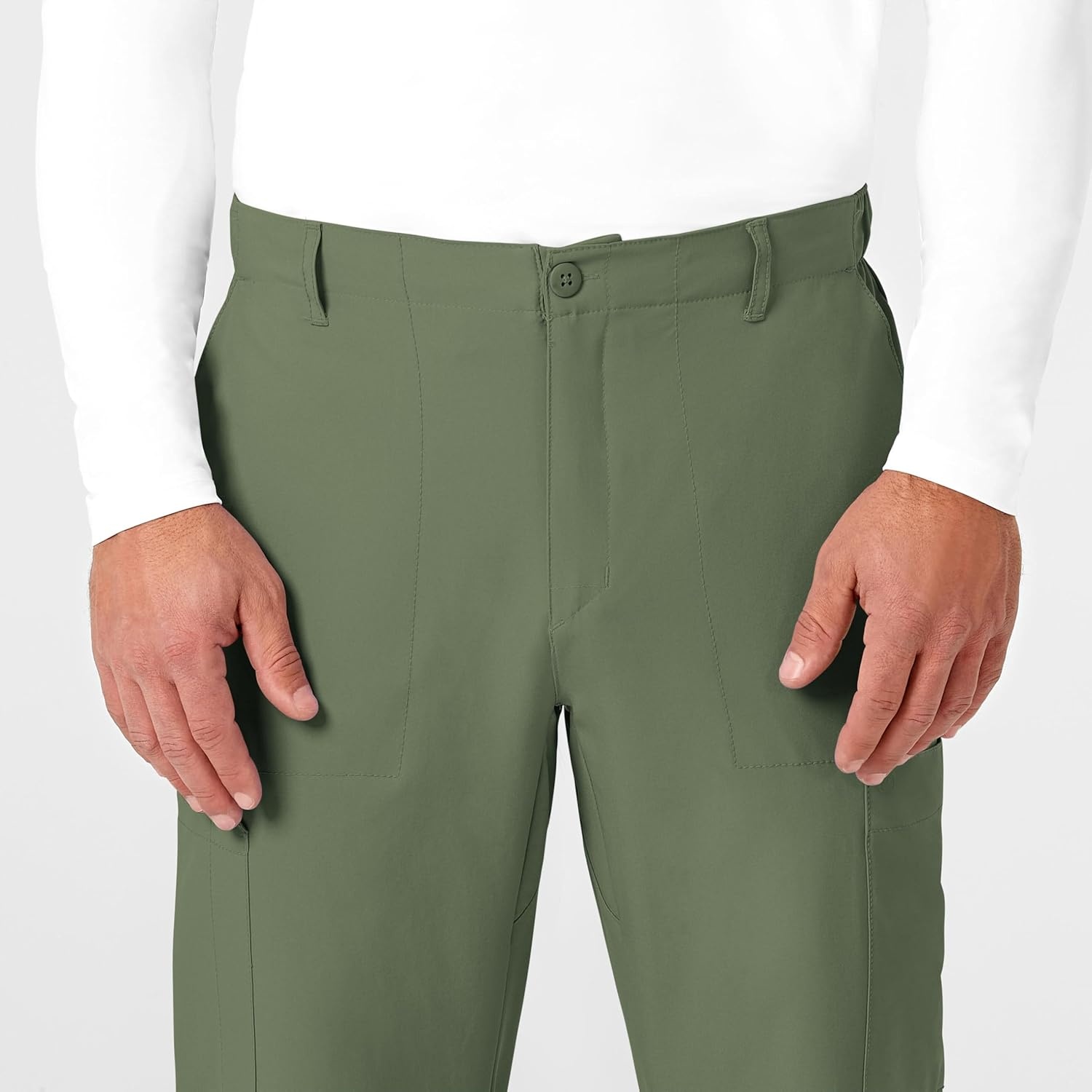 image:imageWink W123 Mens Flat Front Cargo Scrub PantOlive