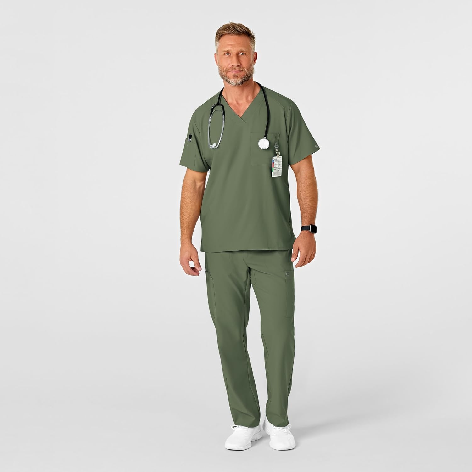 image:imageWink W123 Mens Flat Front Cargo Scrub PantOlive