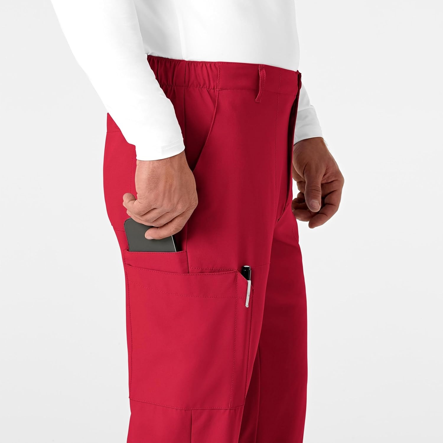 image:imageWink W123 Mens Flat Front Cargo Scrub PantRed