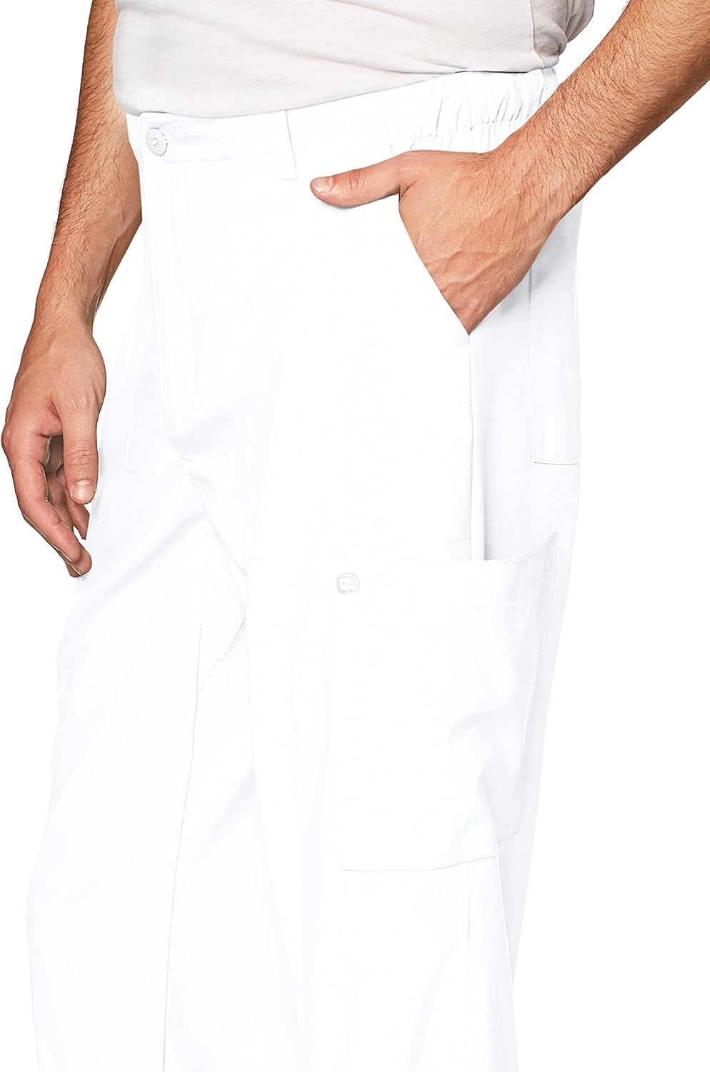 image:imageWink W123 Mens Flat Front Cargo Scrub PantWhite