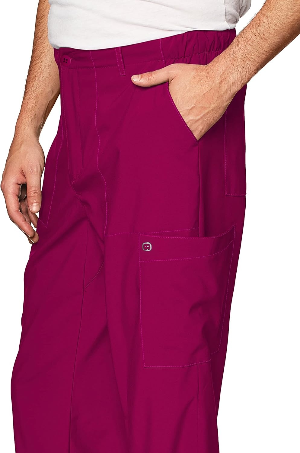 image:imageWink W123 Mens Flat Front Cargo Scrub PantWine