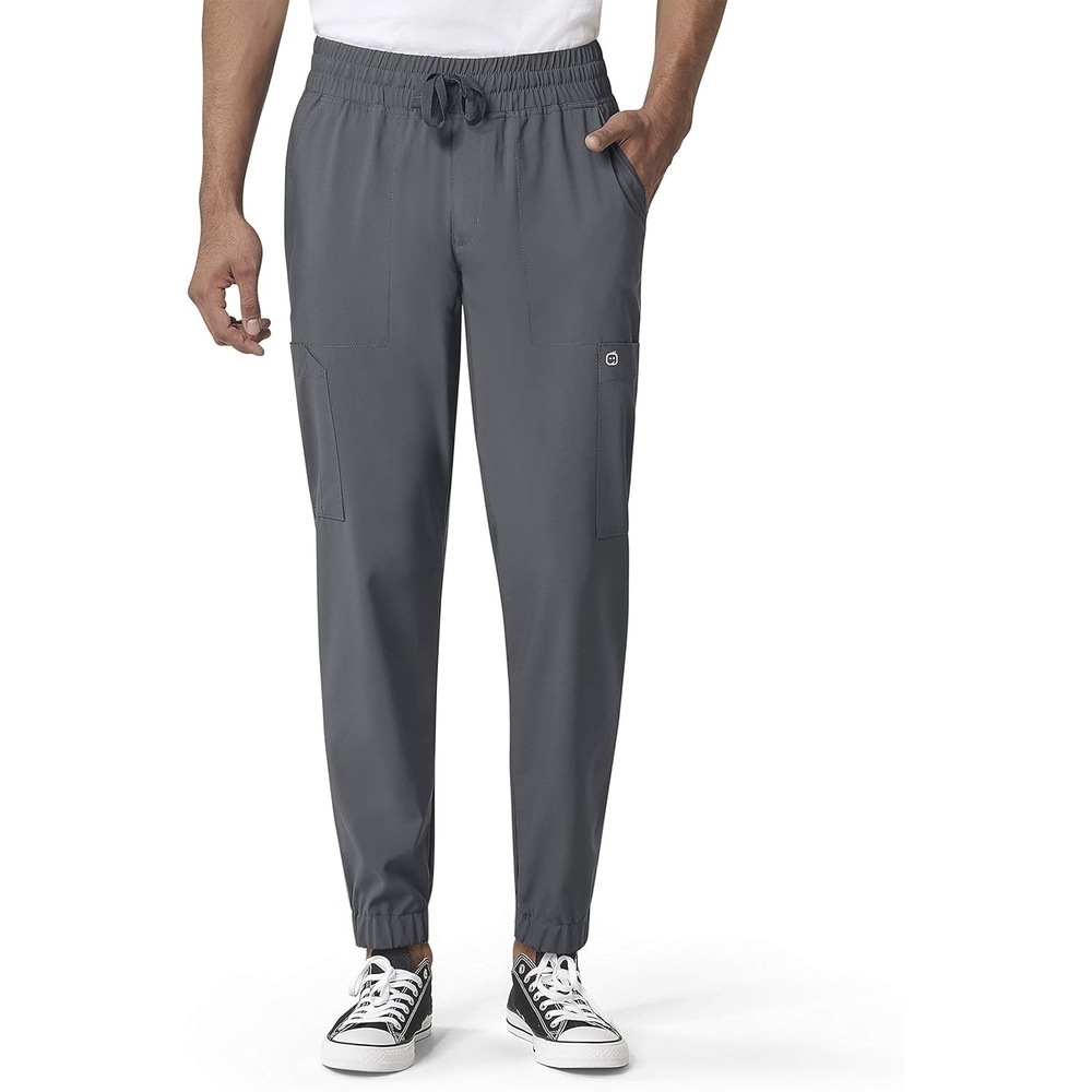 image:imageWink Mens Mens Cargo Jogger Scrub PantPewter
