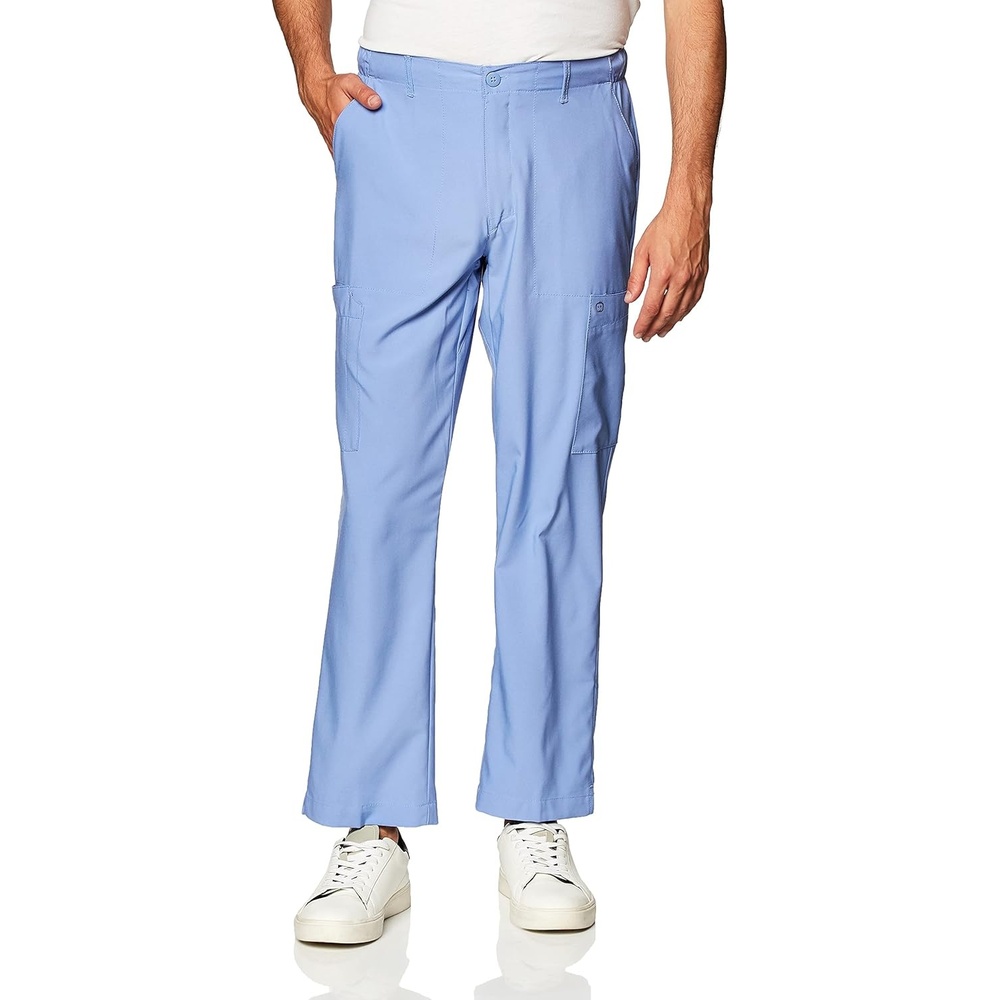 image:imageWink W123 Mens Flat Front Cargo Scrub PantCeil Blue