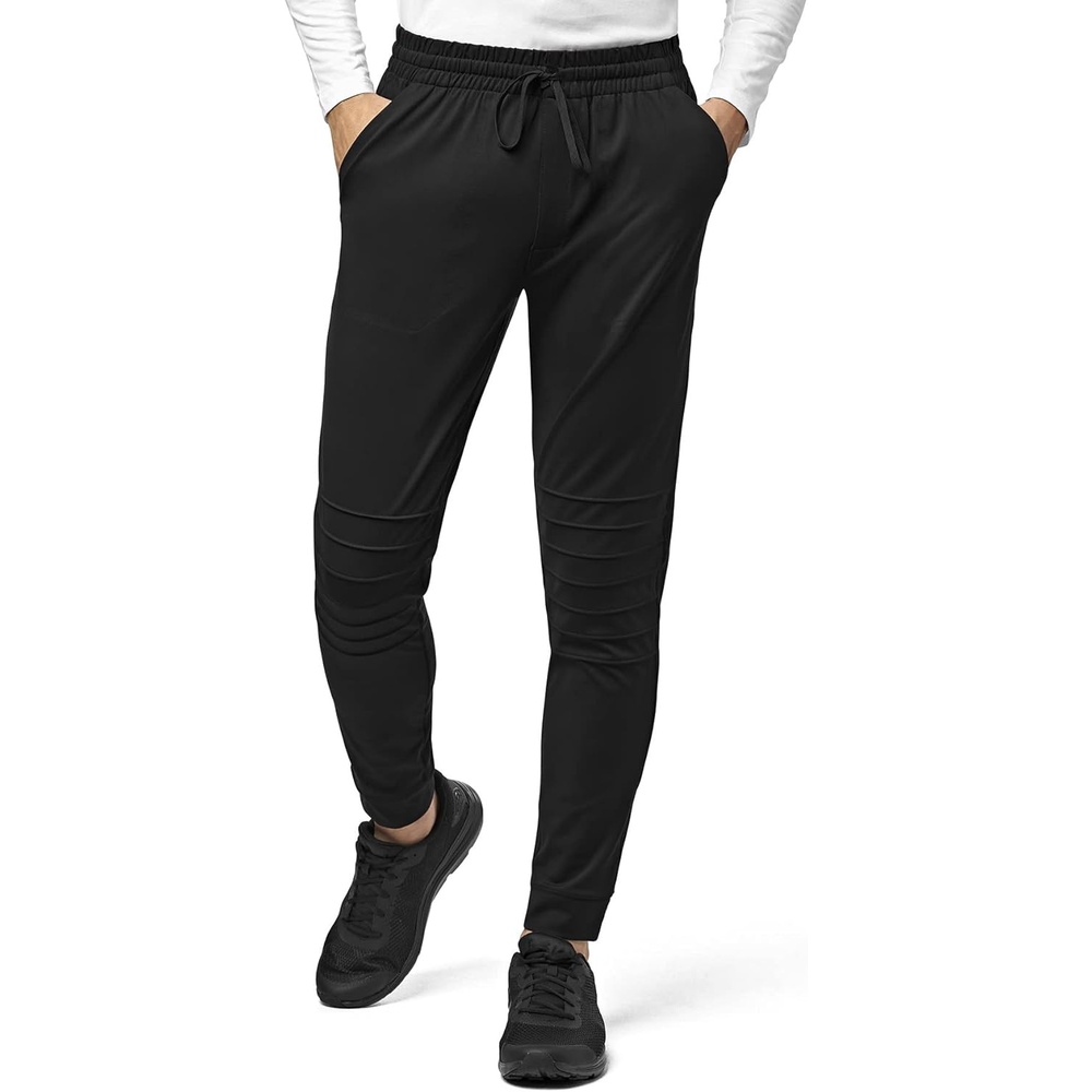 image:imageWonderWink Mens Mens Moto Knit Jogger PantBlack