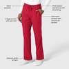 Wink Boundless Men’s Straight Leg Scrub Pant(Red)