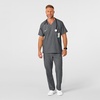 Wink W123 Men’s Flat Front Cargo Scrub Pant(Charcoal Heather)