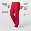 Wink W123 Men’s Flat Front Cargo Scrub Pant(Red)