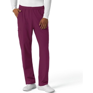 Wink Nurtur Men’s Straight Leg Cargo Scrub Pant(Wine)