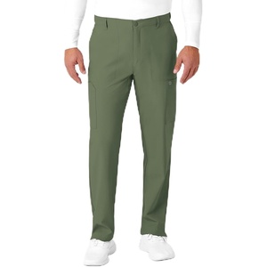 Wink W123 Men’s Flat Front Cargo Scrub Pant(Olive)