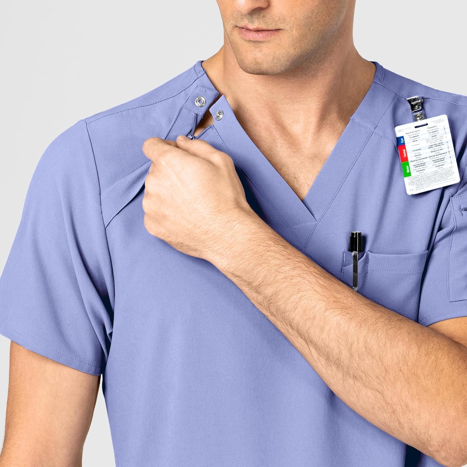 image:imageWINK Mens Scrub TopCeil Blue
