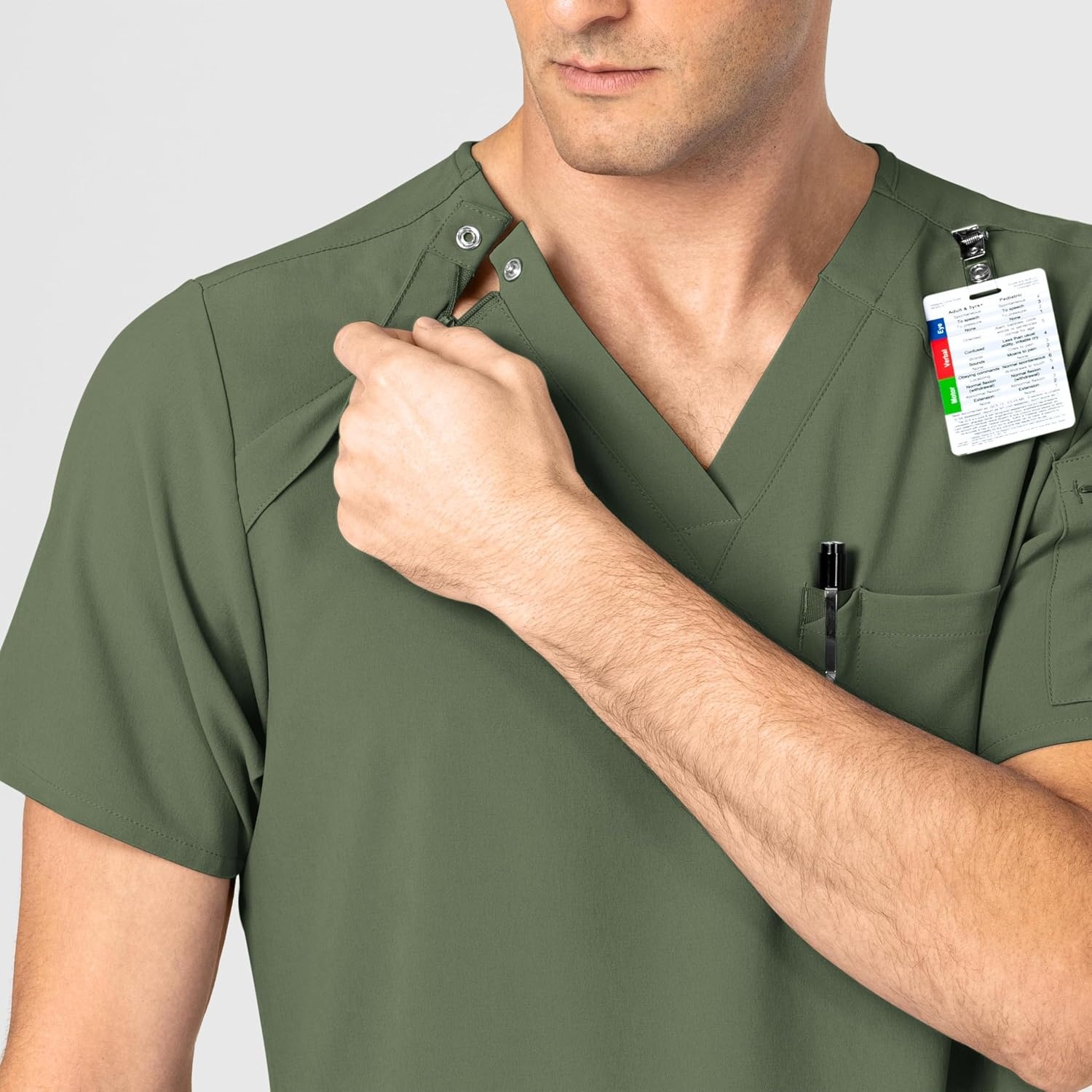 image:imageWINK Mens Scrub TopOlive
