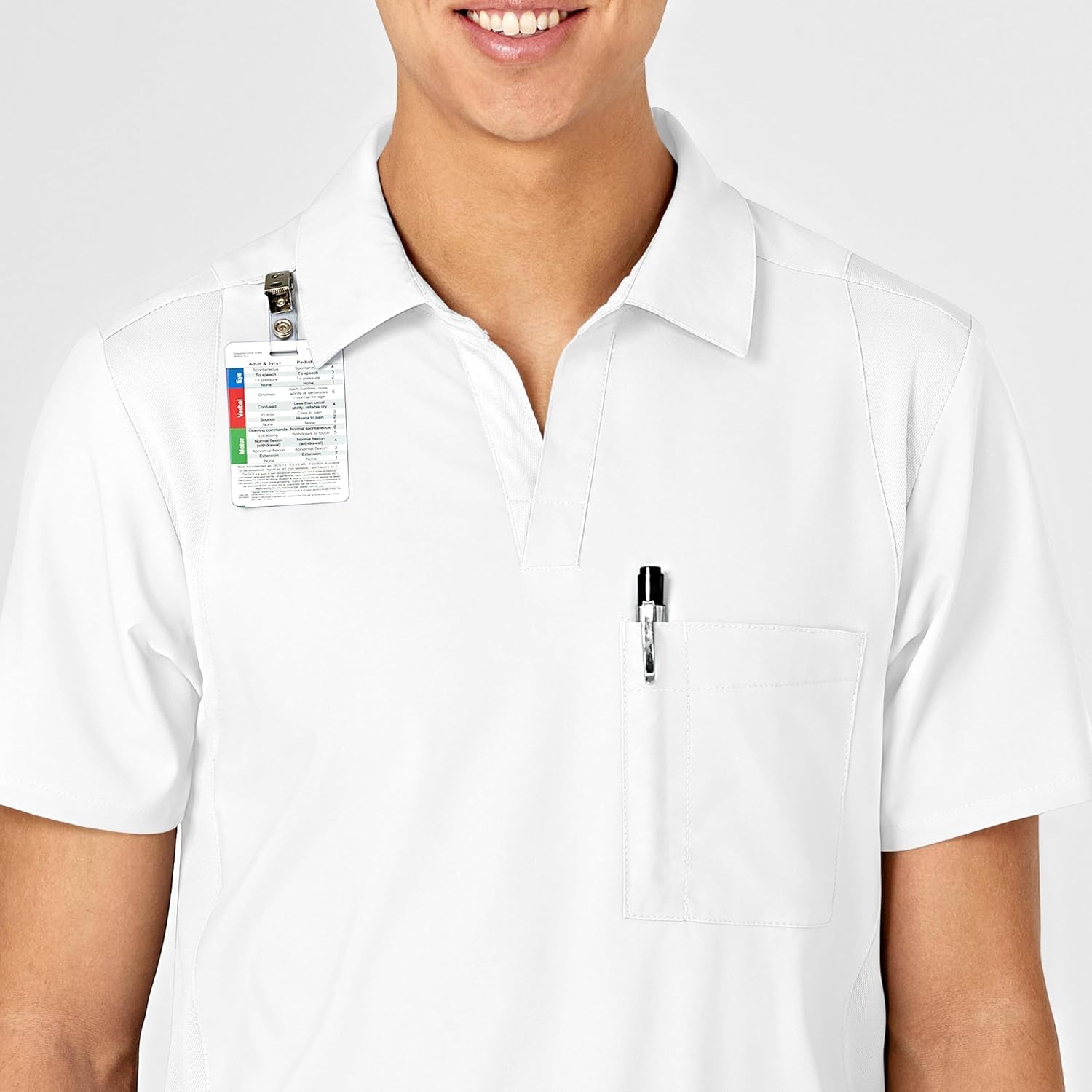 image:imageWINK Mens Scrub TopWhite