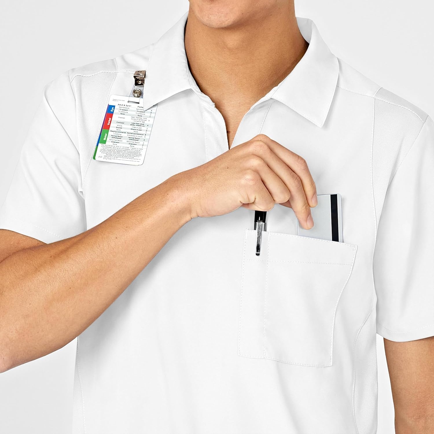 image:imageWINK Mens Scrub TopWhite