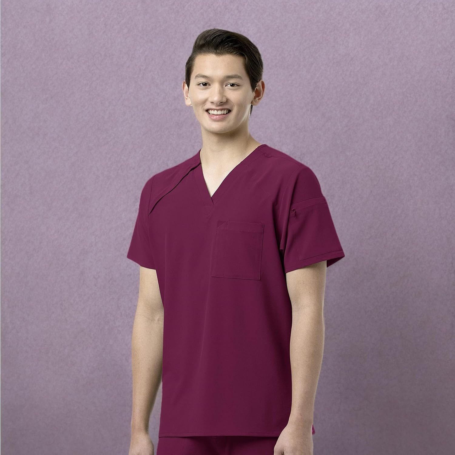 image:imageWINK Mens Scrub TopWine