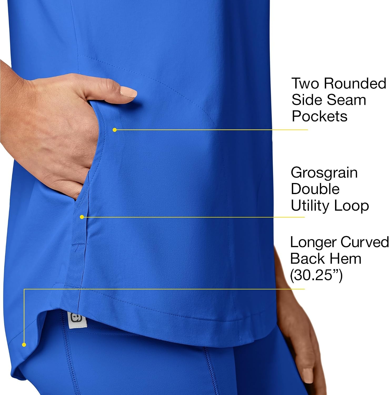 image:imageWINK Renew Womens Yoga VNeck Scrub Top Royal M