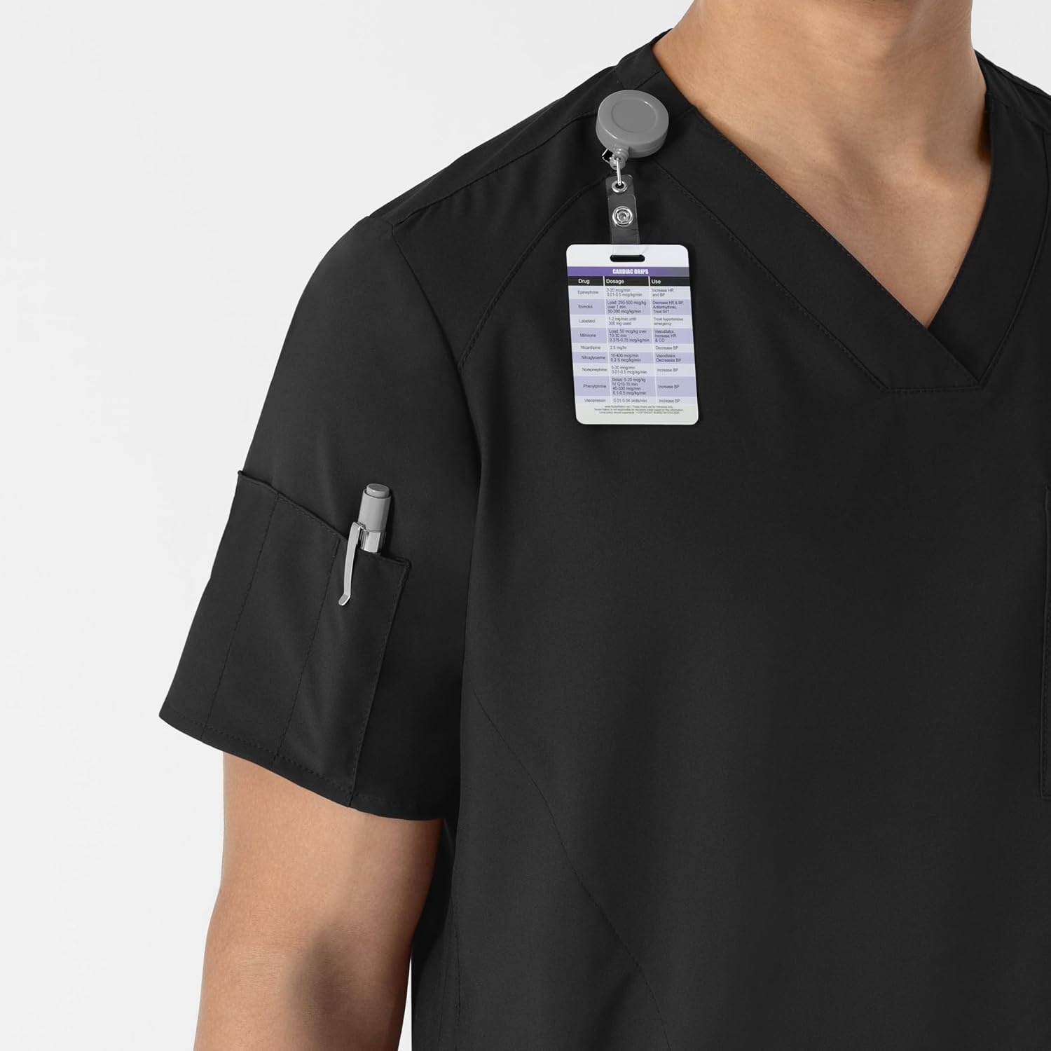 image:imageWINK W123 Mens VNeck Scrub TopBlack