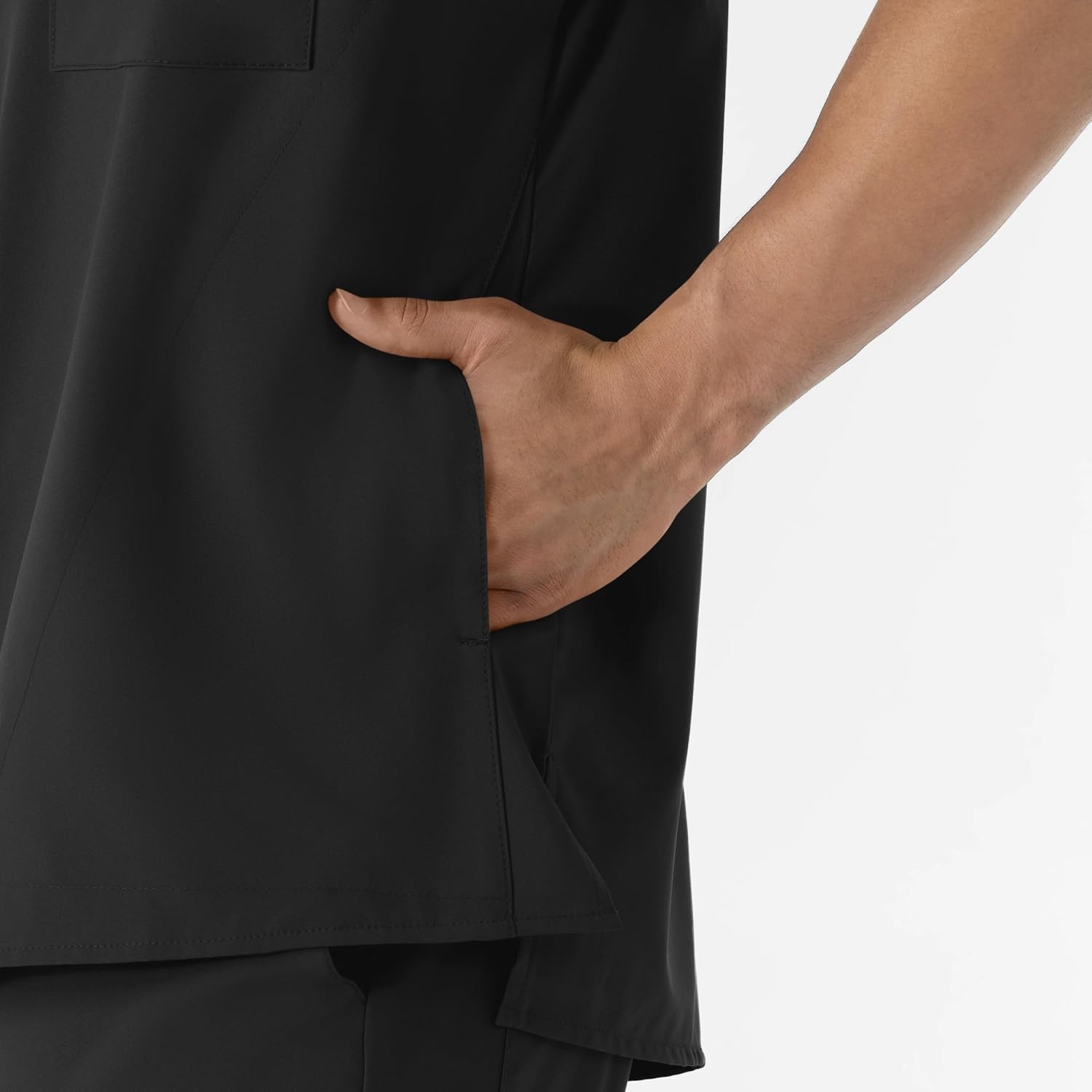 image:imageWINK W123 Mens VNeck Scrub TopBlack