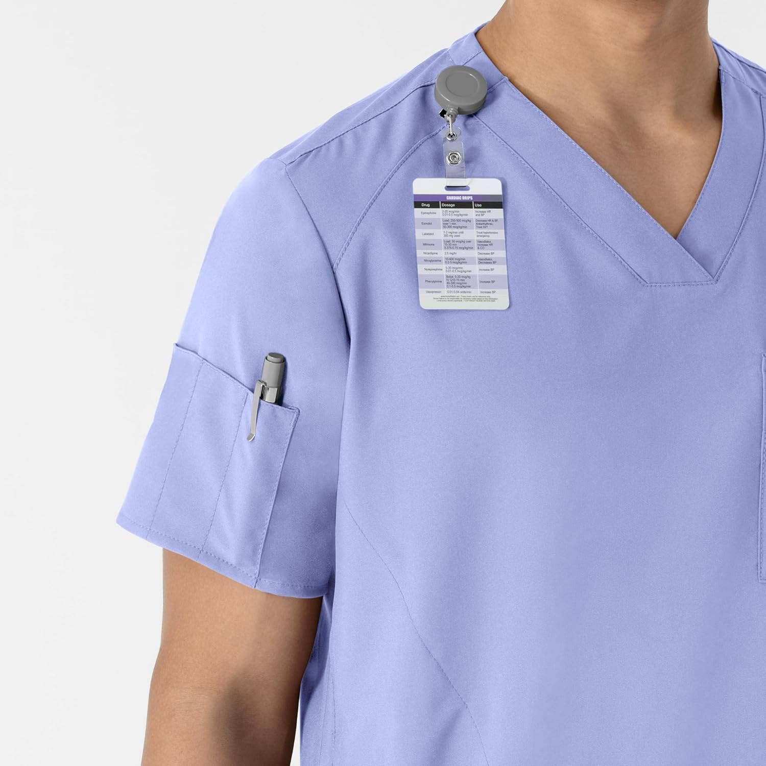image:imageWINK W123 Mens VNeck Scrub TopCeil Blue