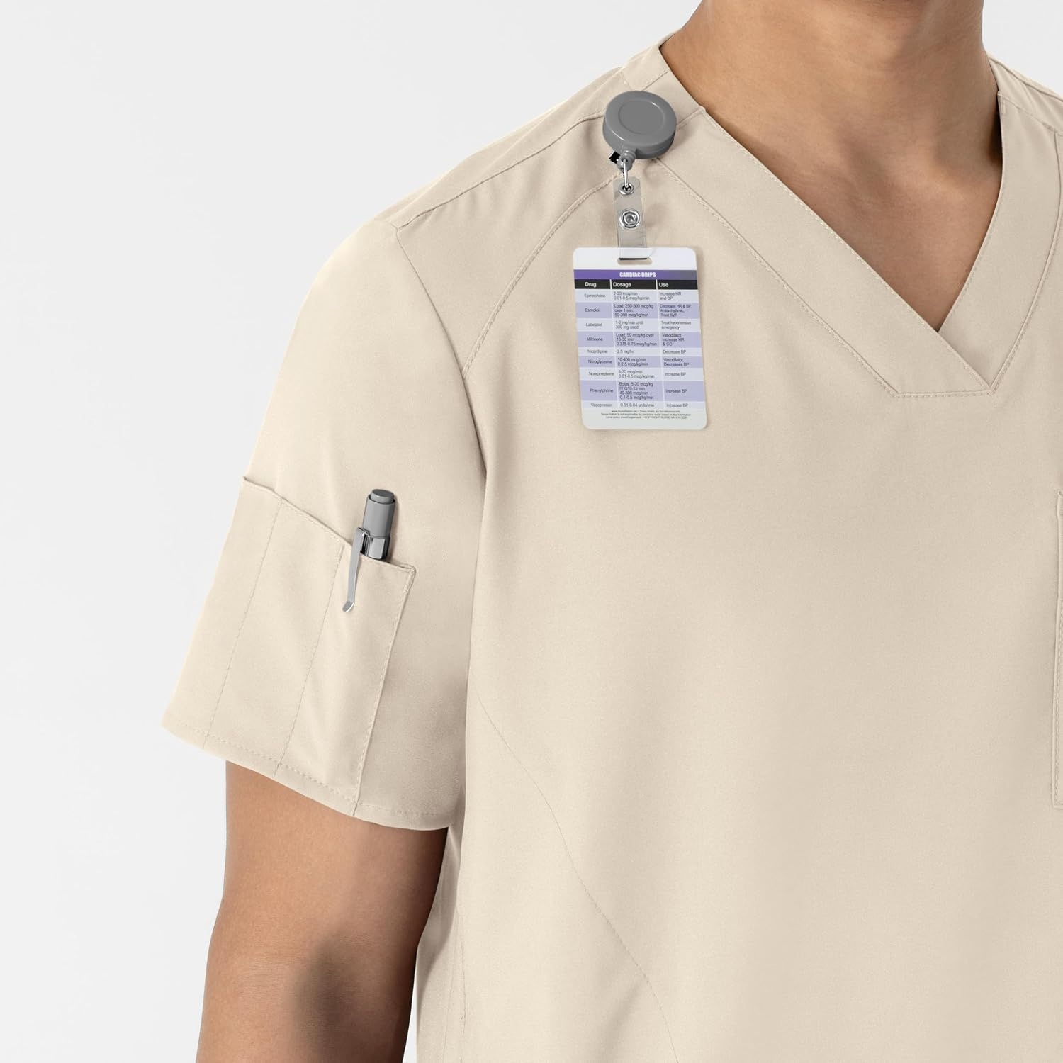 image:imageWINK W123 Mens VNeck Scrub TopKhaki