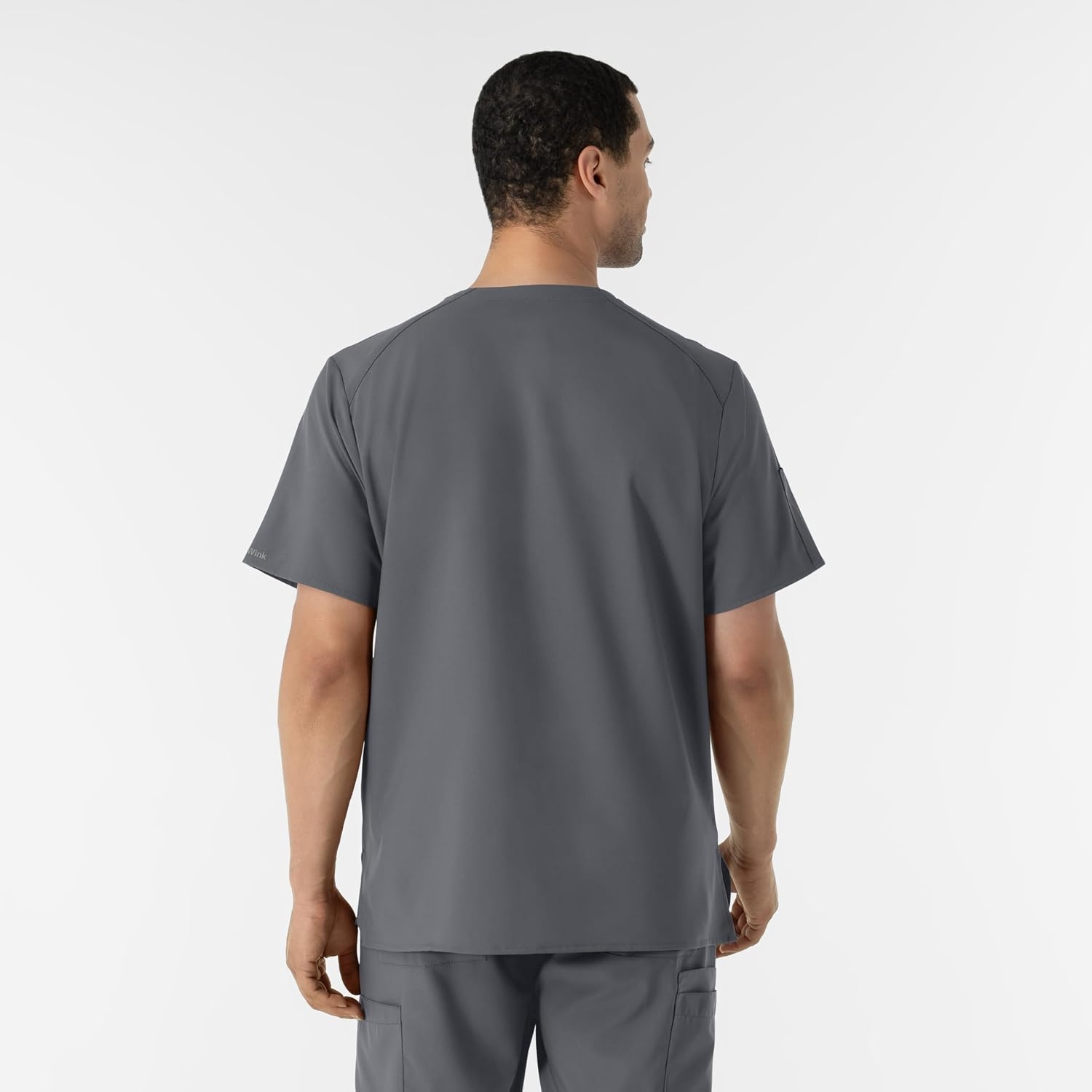 image:imageWINK W123 Mens VNeck Scrub TopPewter