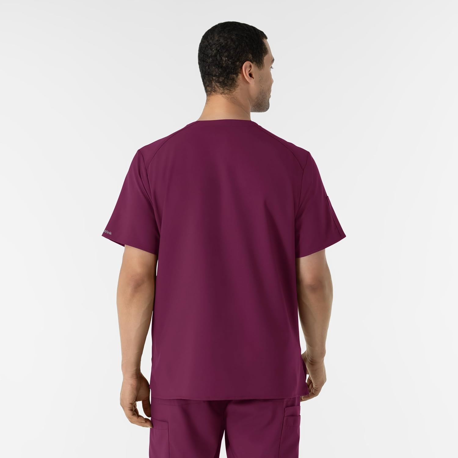 image:imageWINK W123 Mens VNeck Scrub TopWine
