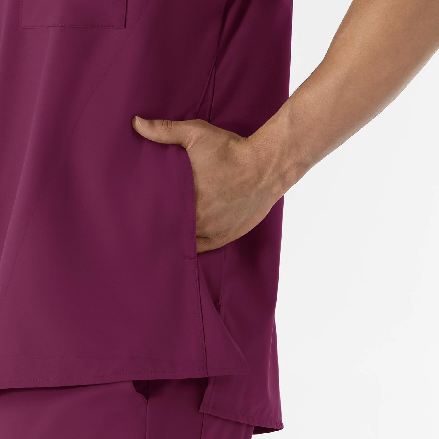 image:imageWINK W123 Mens VNeck Scrub TopWine