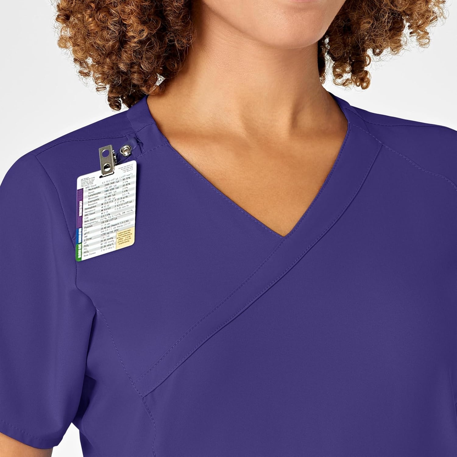 image:imageWINK W123 Womens Mock Wrap Scrub Top Grape 4X