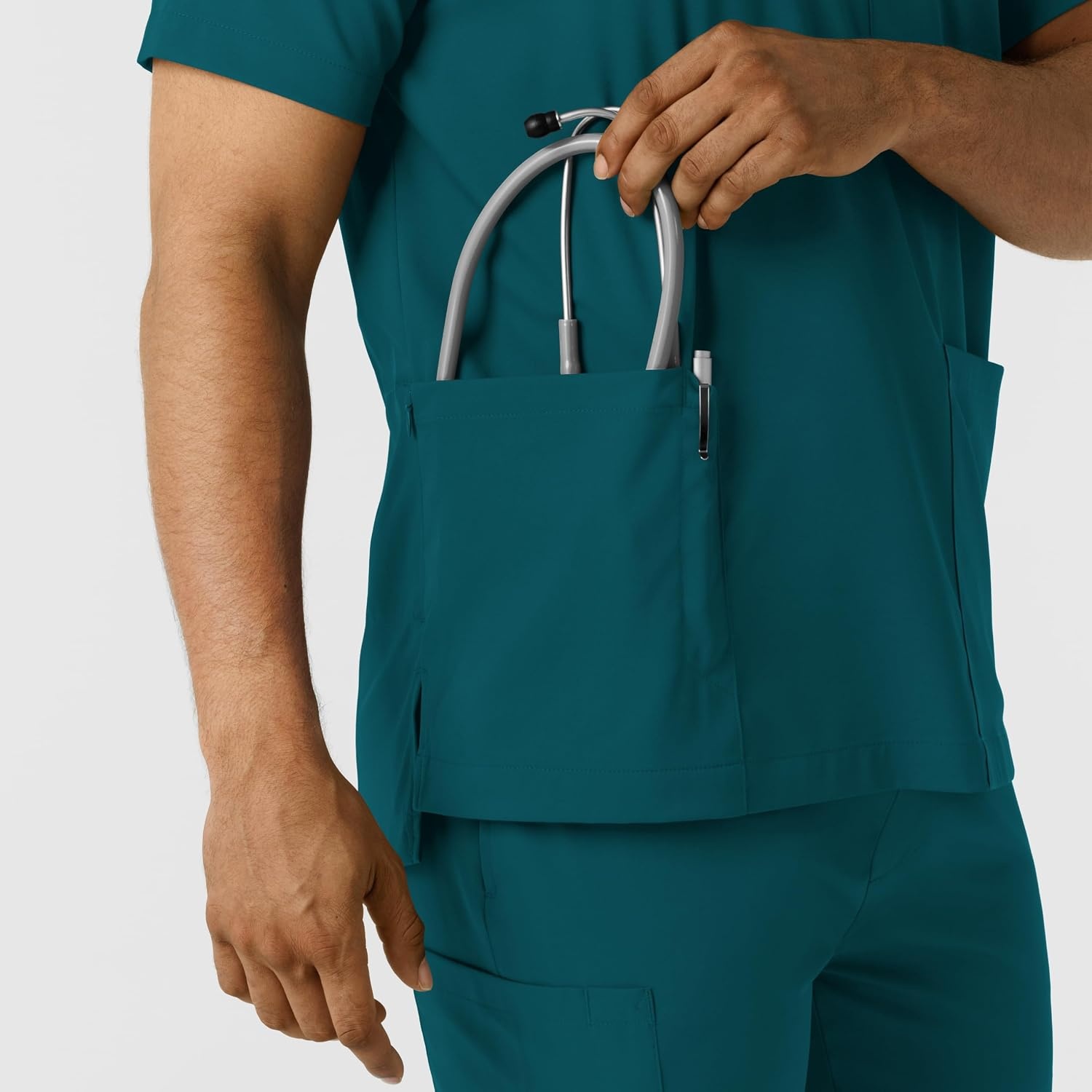 image:imageWink Boundless Mens Multi Pocket VNeck Scrub TopCaribbean