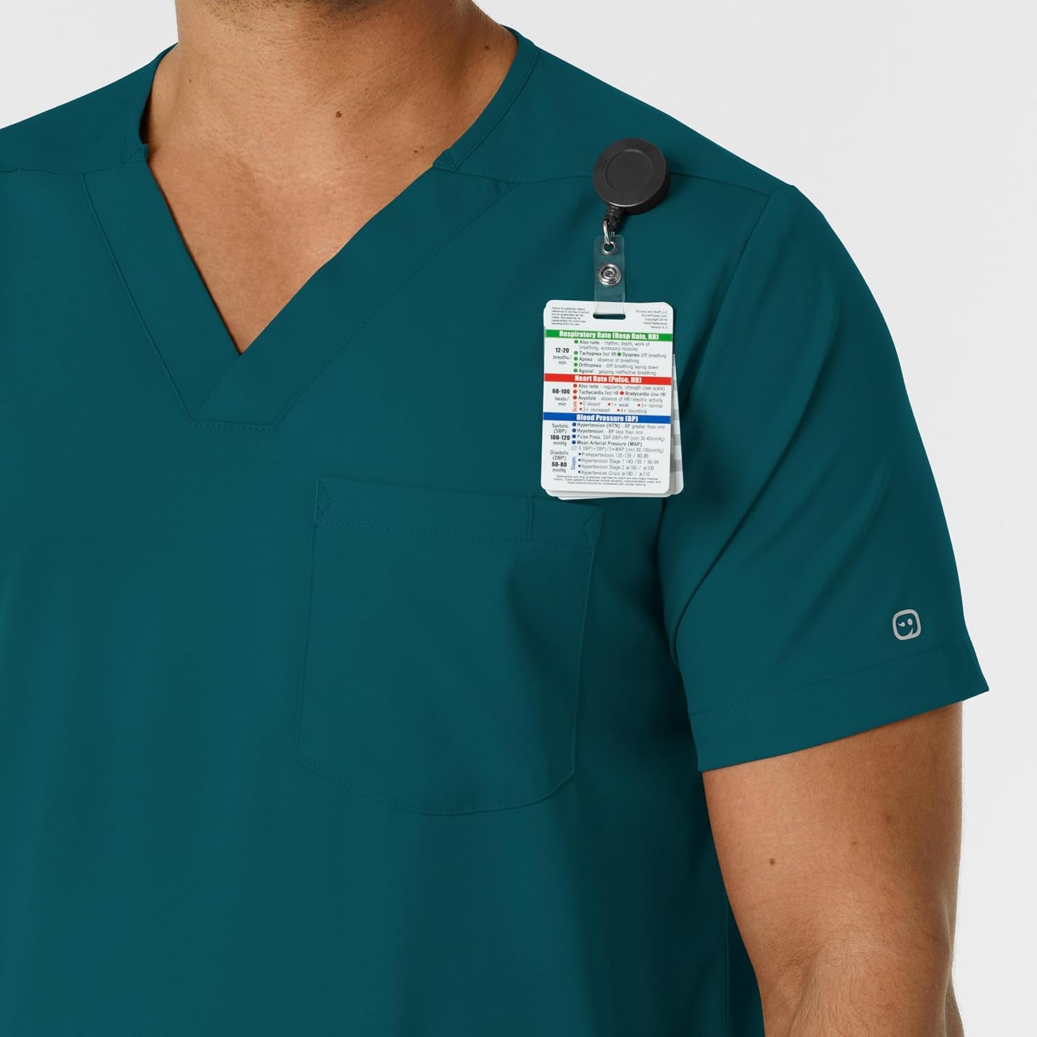 image:imageWink Boundless Mens Multi Pocket VNeck Scrub TopCaribbean