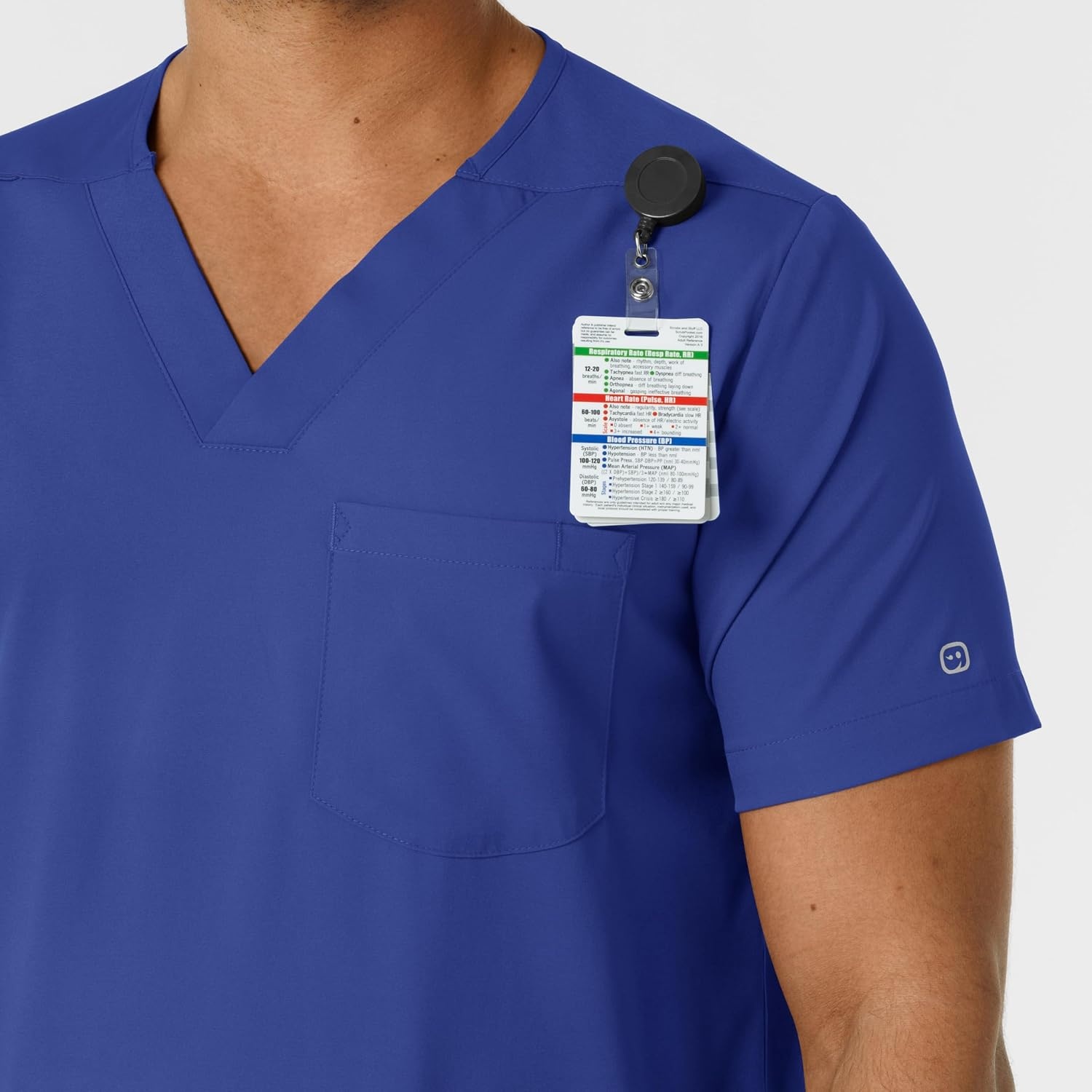 image:imageWink Boundless Mens Multi Pocket VNeck Scrub TopGalaxy Blue