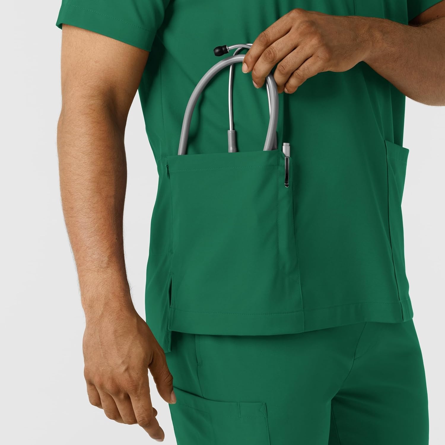 image:imageWink Boundless Mens Multi Pocket VNeck Scrub TopHunter