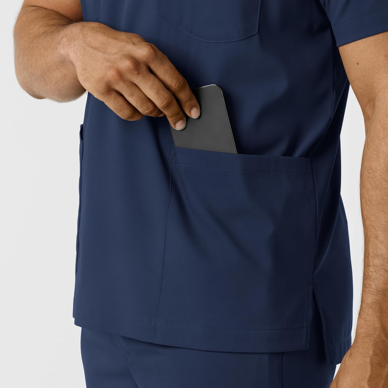 image:imageWink Boundless Mens Multi Pocket VNeck Scrub TopNavy