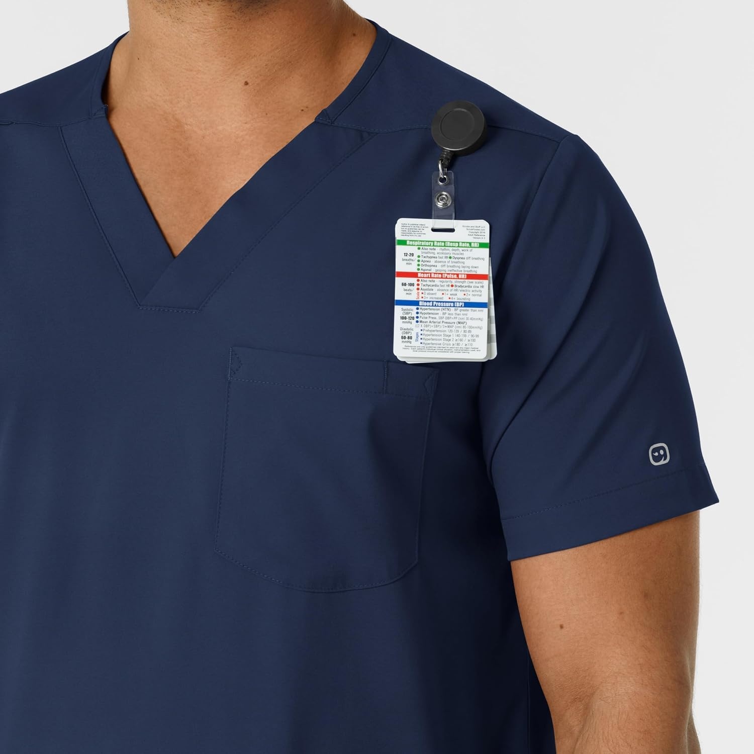 image:imageWink Boundless Mens Multi Pocket VNeck Scrub TopNavy