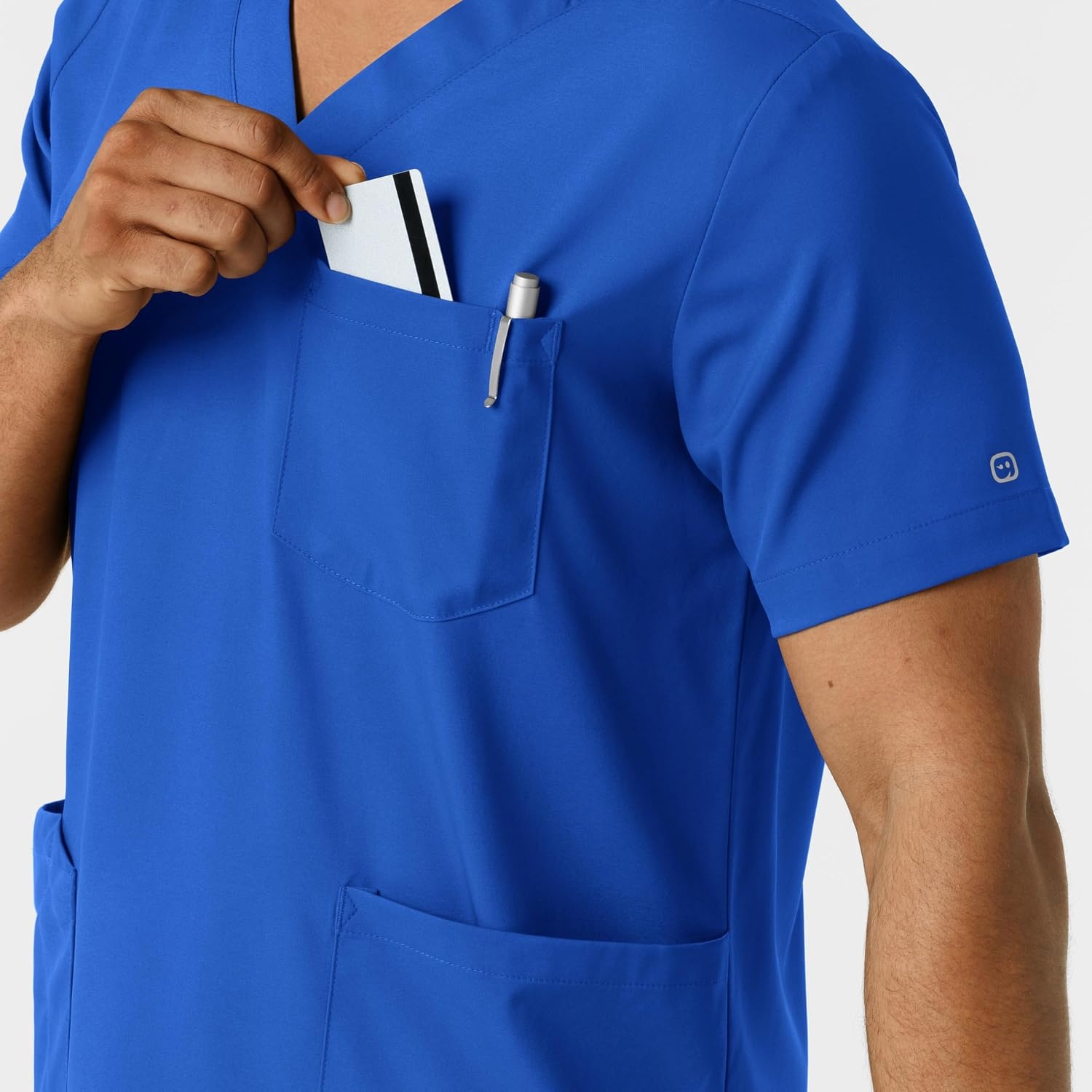 image:imageWink Boundless Mens Multi Pocket VNeck Scrub TopRoyal