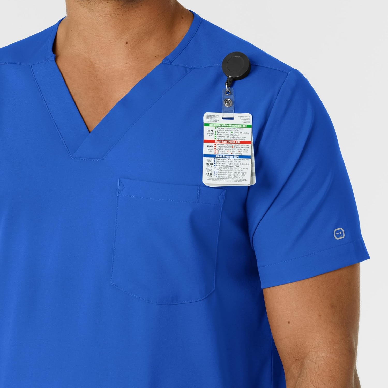 image:imageWink Boundless Mens Multi Pocket VNeck Scrub TopRoyal