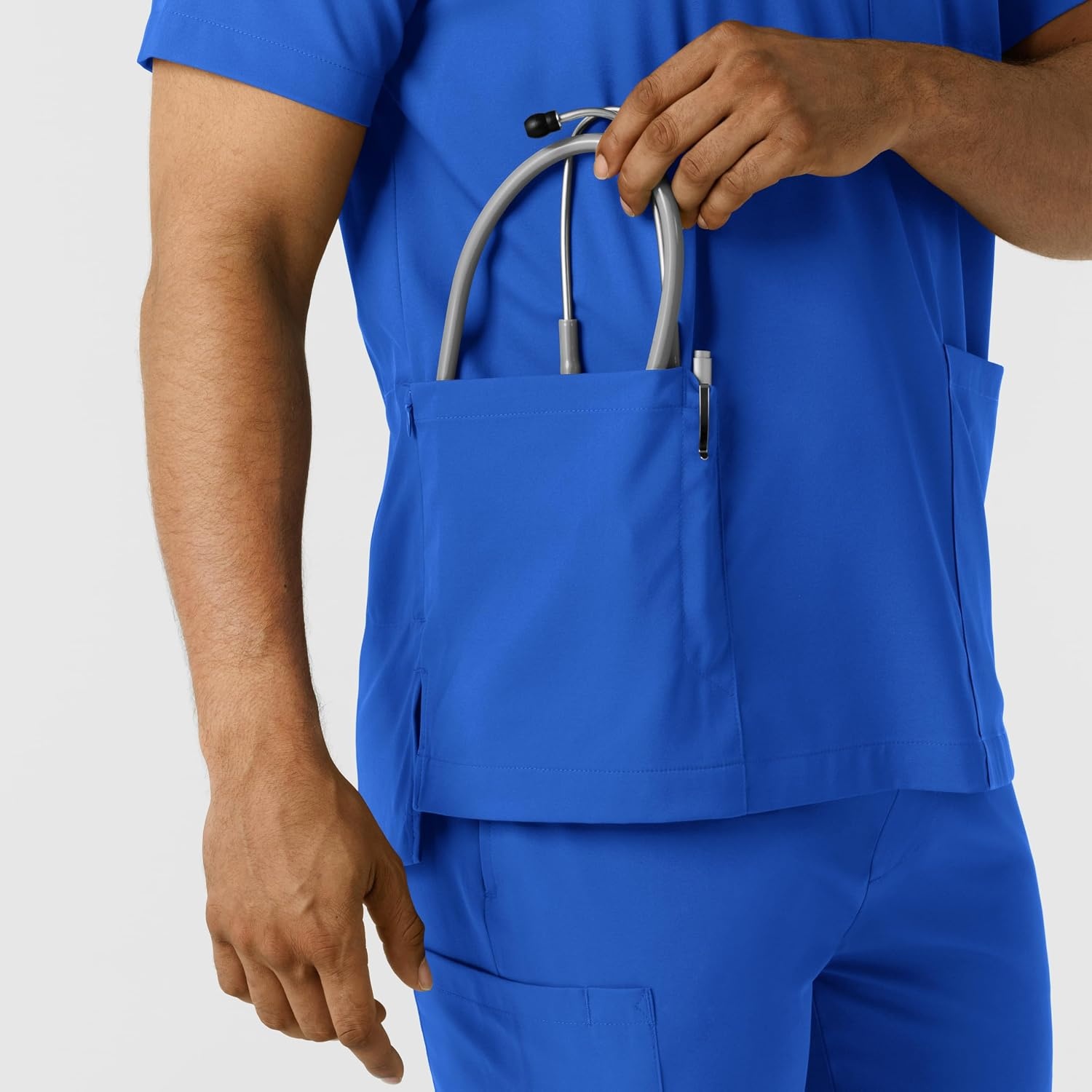 image:imageWink Boundless Mens Multi Pocket VNeck Scrub TopRoyal