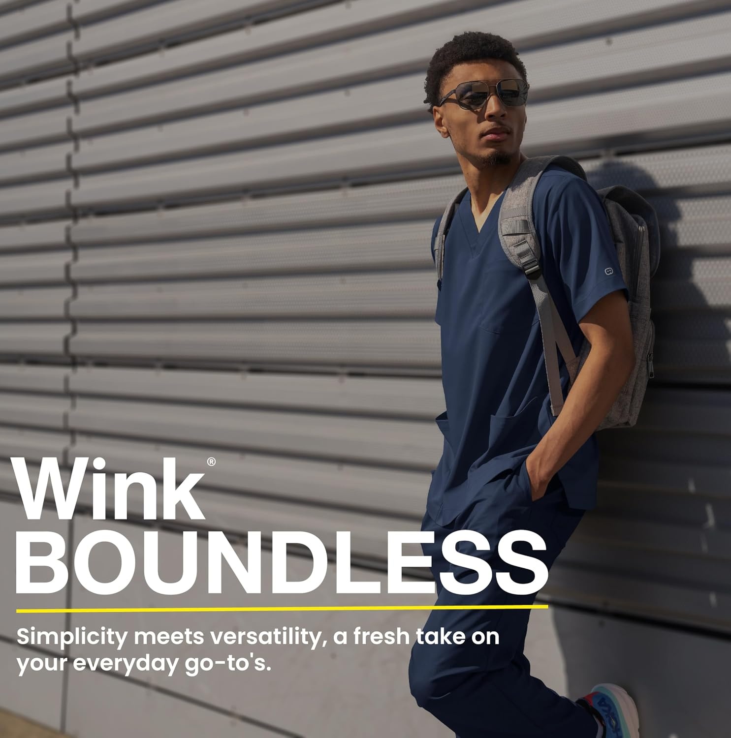 image:imageWink Boundless Mens Multi Pocket VNeck Scrub TopWine