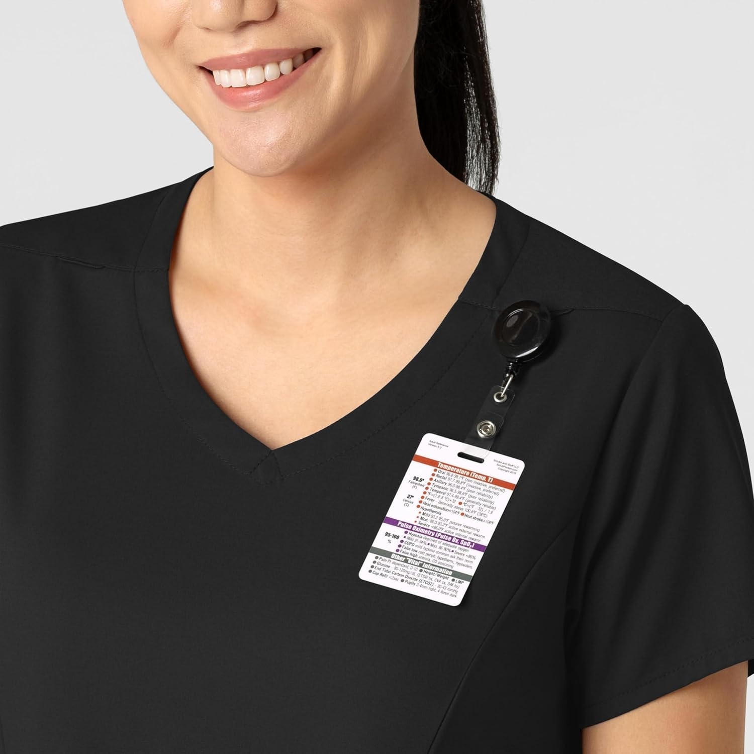 image:imageWink Boundless Womens 2Pocket VNeck Scrub TopBlack