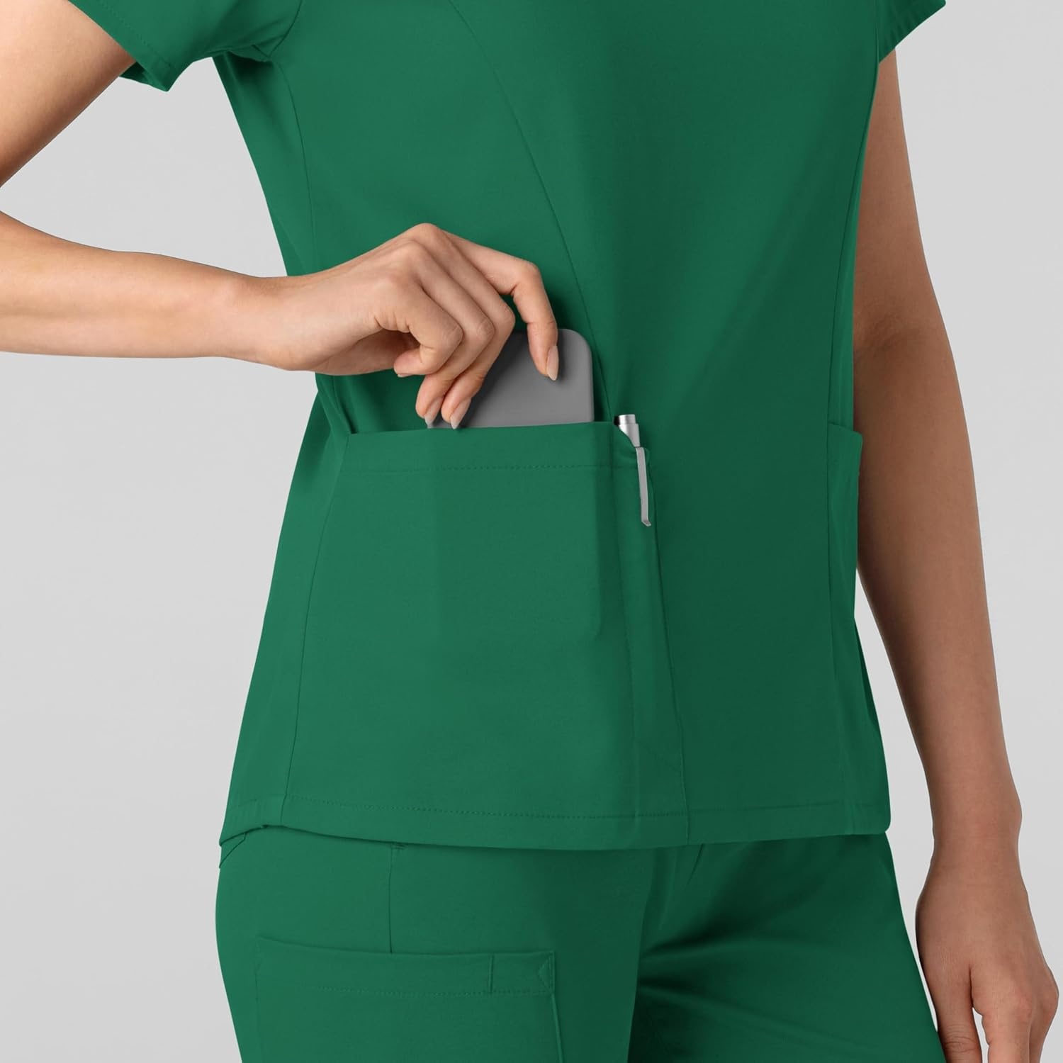 image:imageWink Boundless Womens 2Pocket VNeck Scrub TopHunter