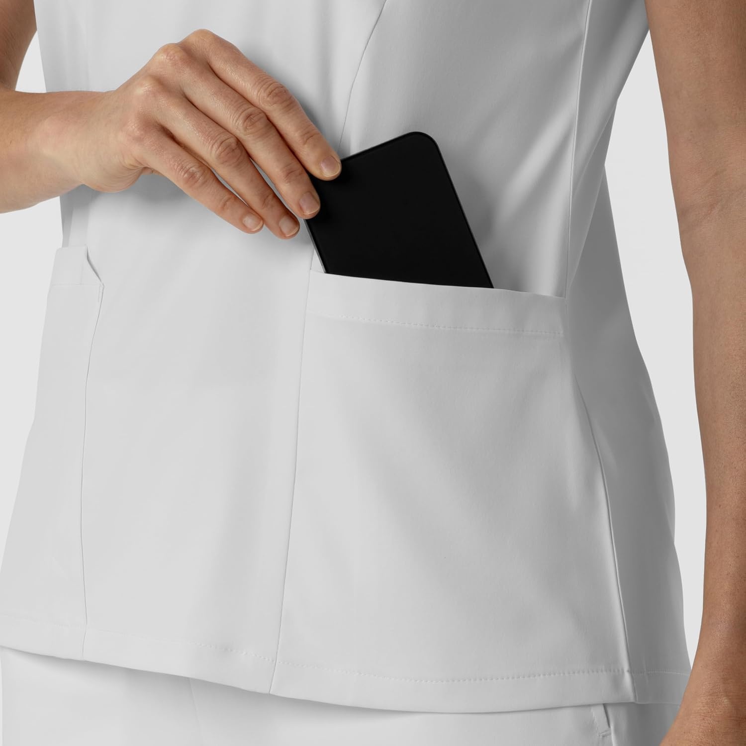 image:imageWink Boundless Womens 2Pocket VNeck Scrub TopWhite