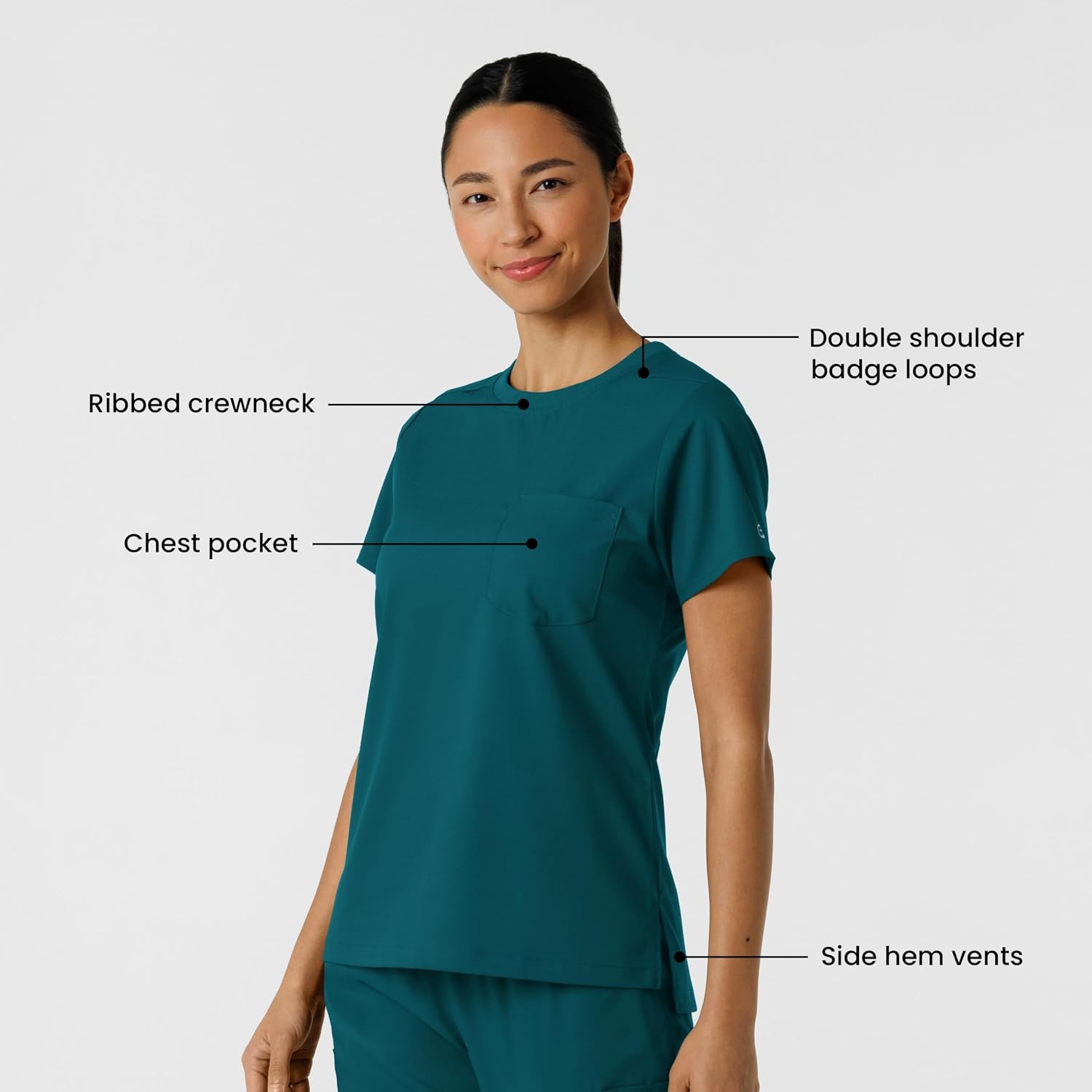 image:imageWink Boundless Womens Classic Scrub TeeCaribbean