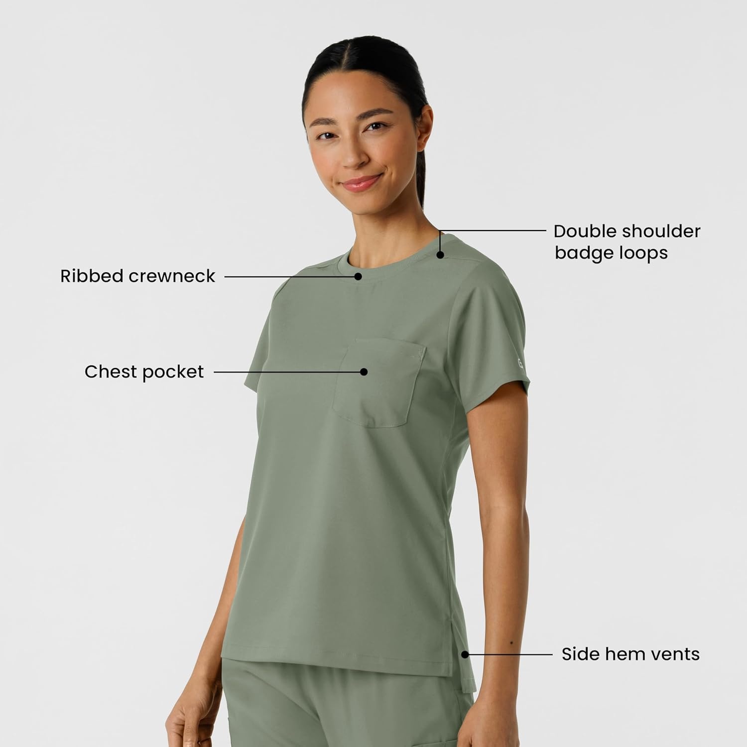 image:imageWink Boundless Womens Classic Scrub TeeSage