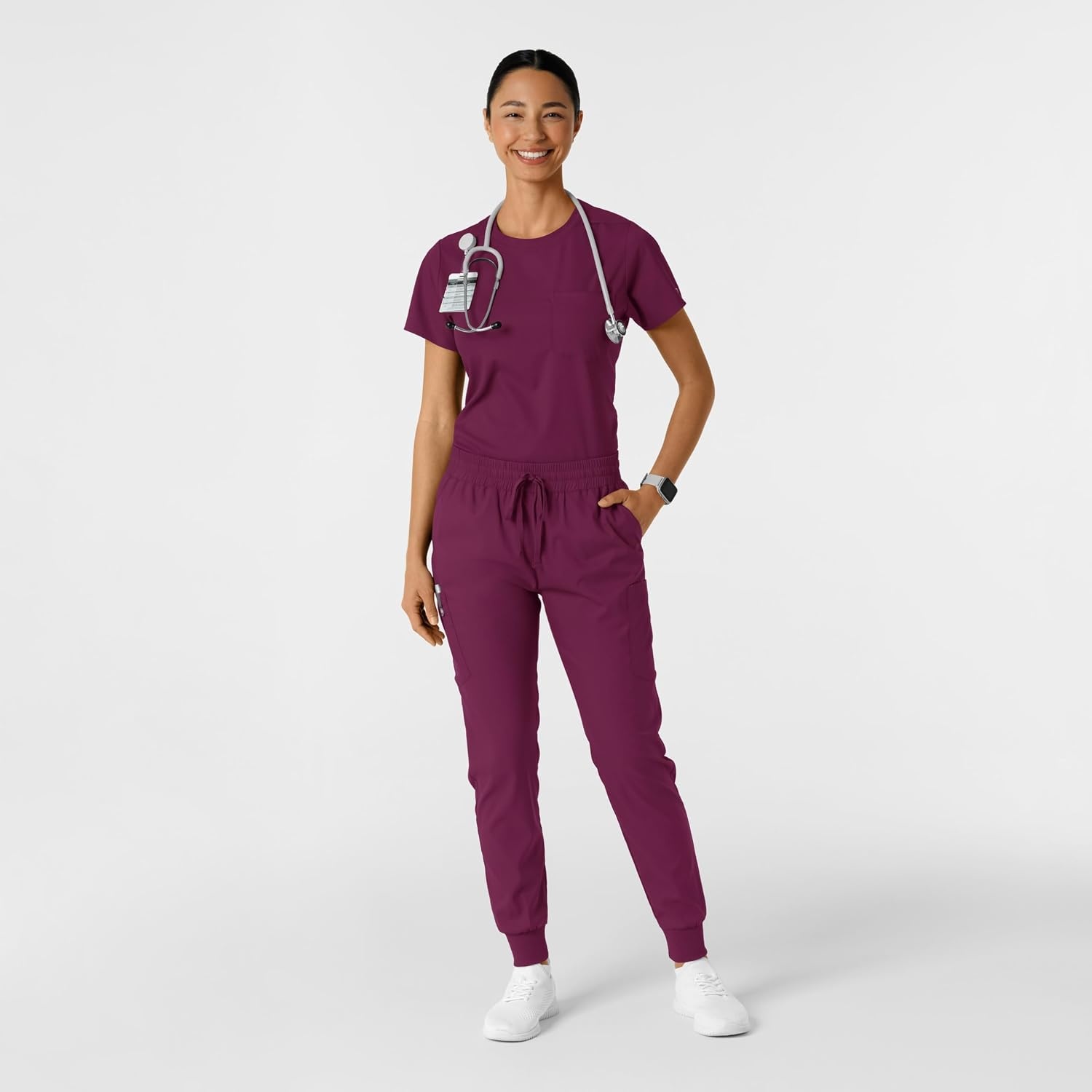 image:imageWink Boundless Womens Classic Scrub TeeWine