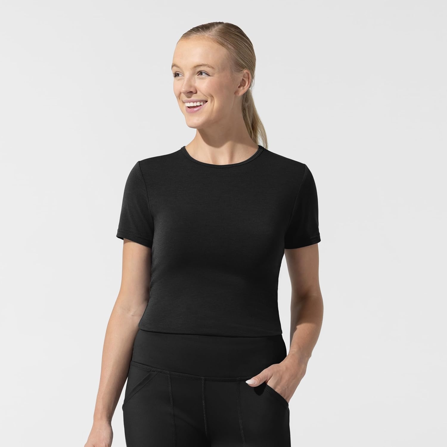 image:imageWink Layers Womens Short Sleeve Essential TeeBlack
