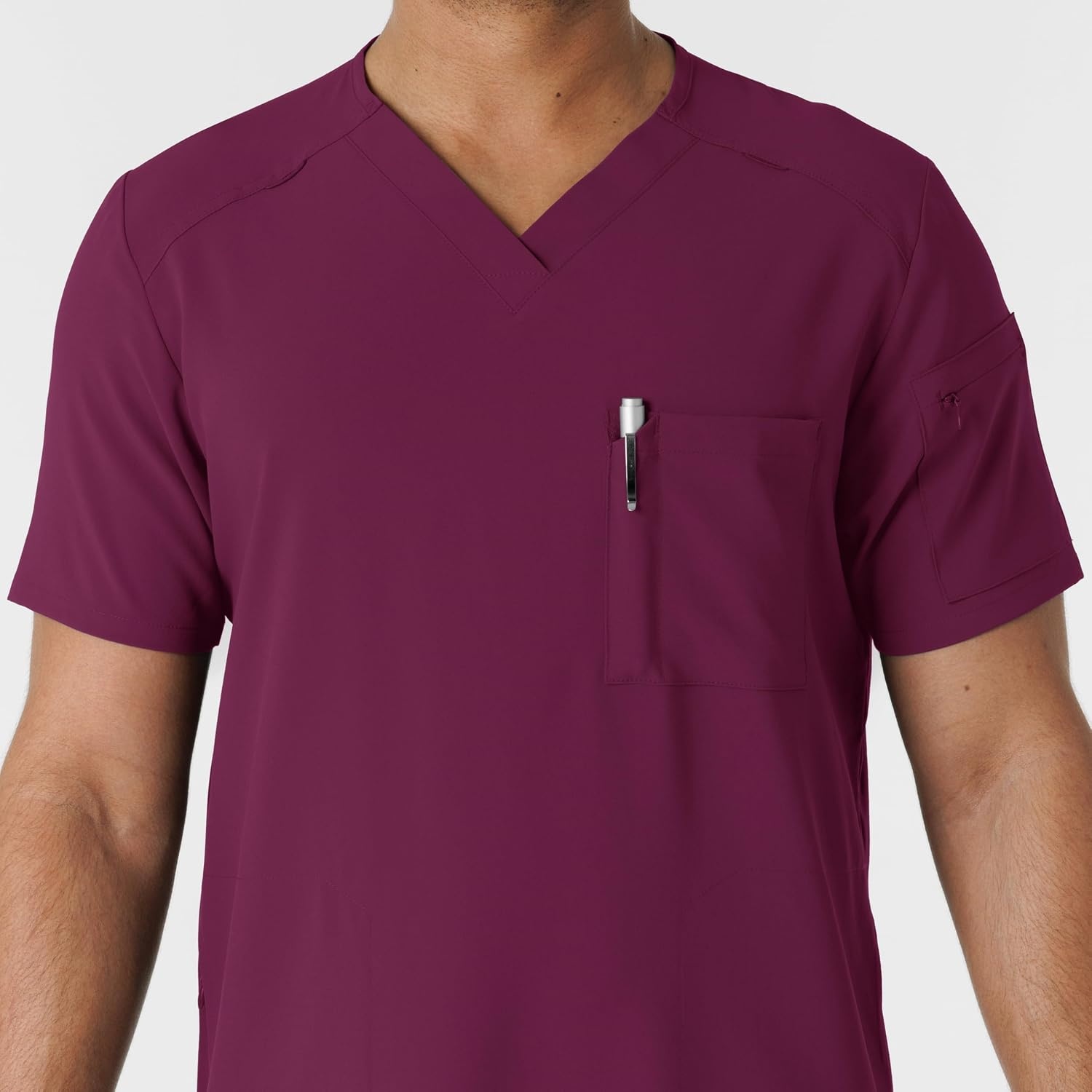 image:imageWink Renew Mens VNeck 5 Pocket Scrub TopWine