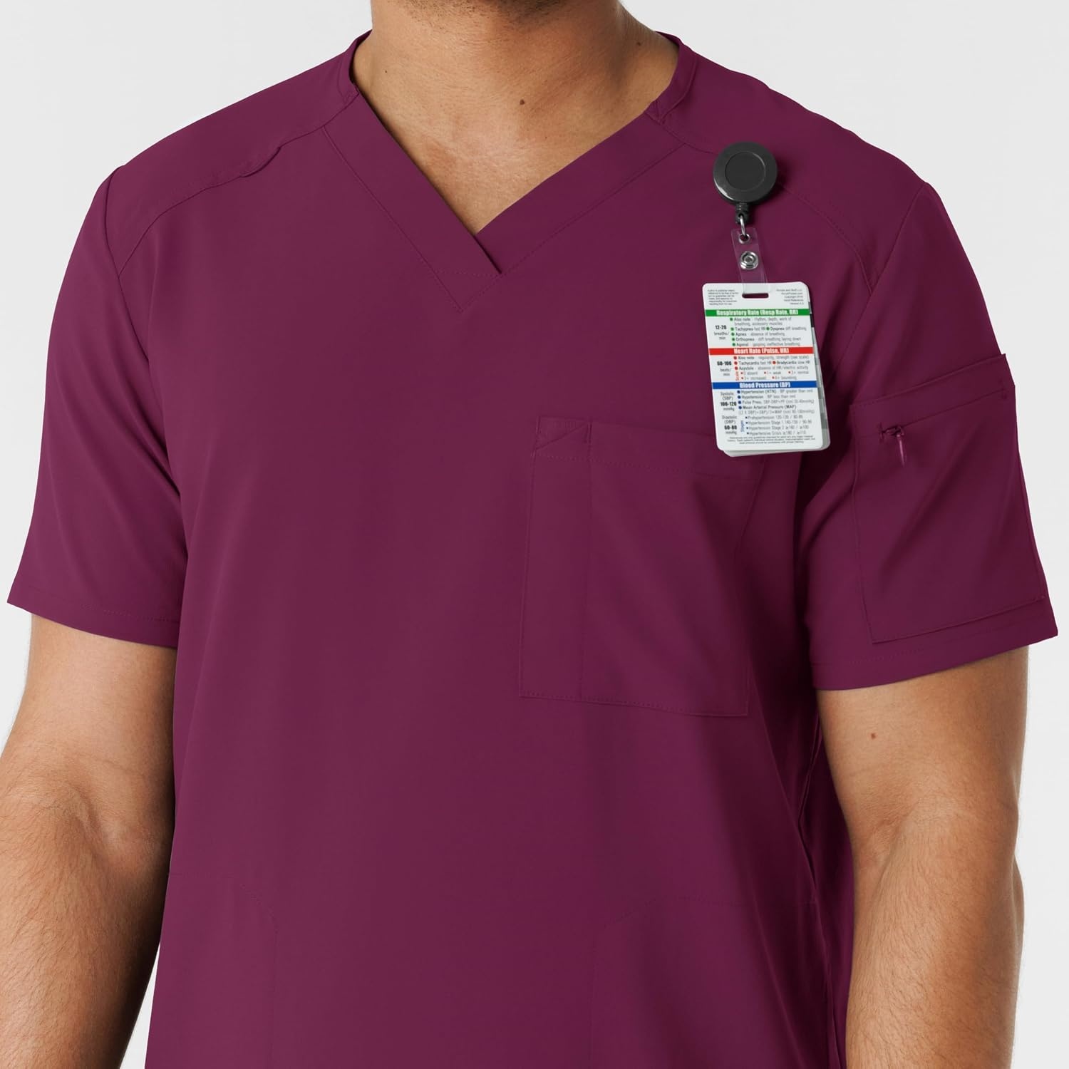 image:imageWink Renew Mens VNeck 5 Pocket Scrub TopWine
