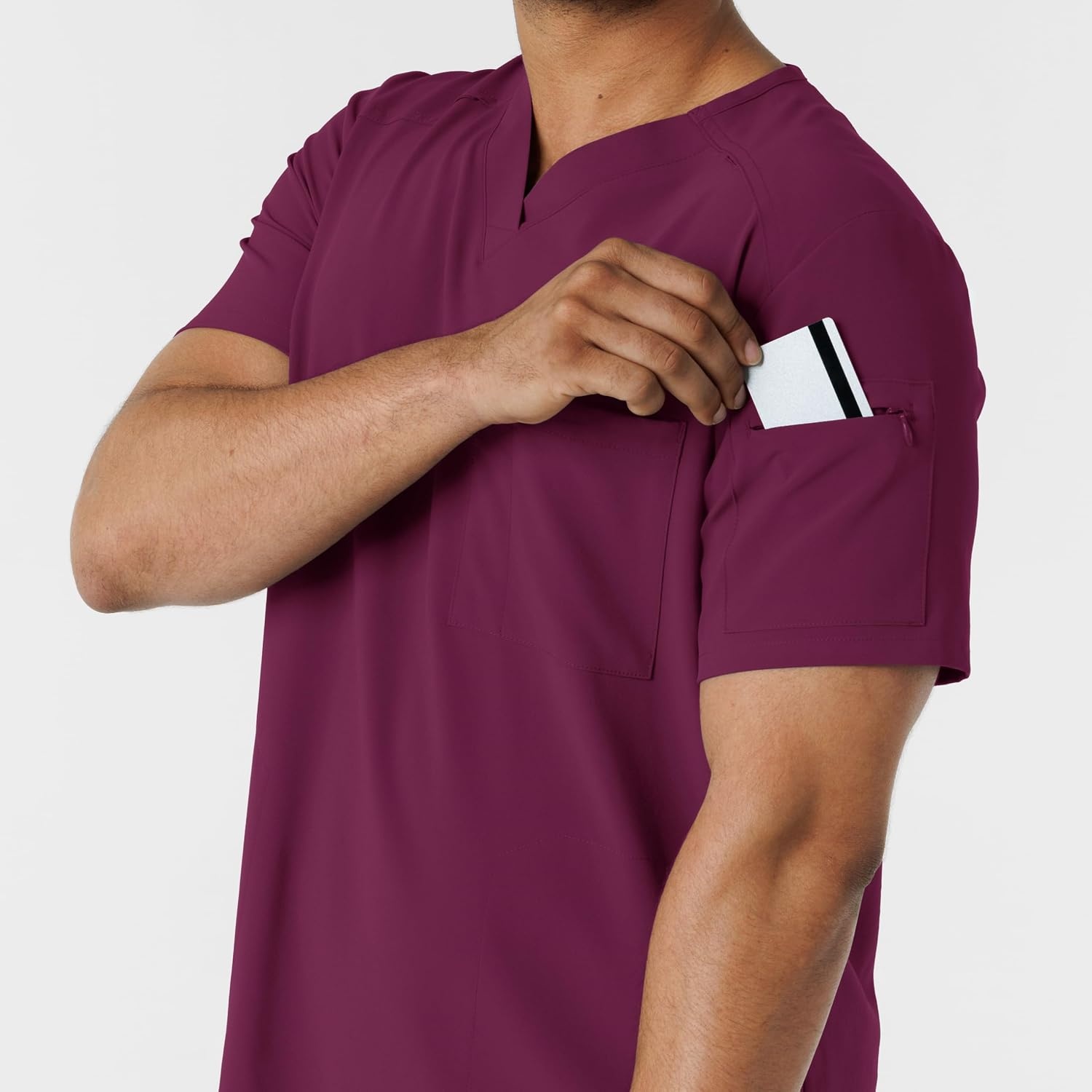 image:imageWink Renew Mens VNeck 5 Pocket Scrub TopWine
